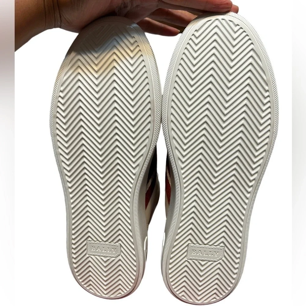 Bally Meson Striped Mid-Top Sneakers-Bone - Picture 11 of 16